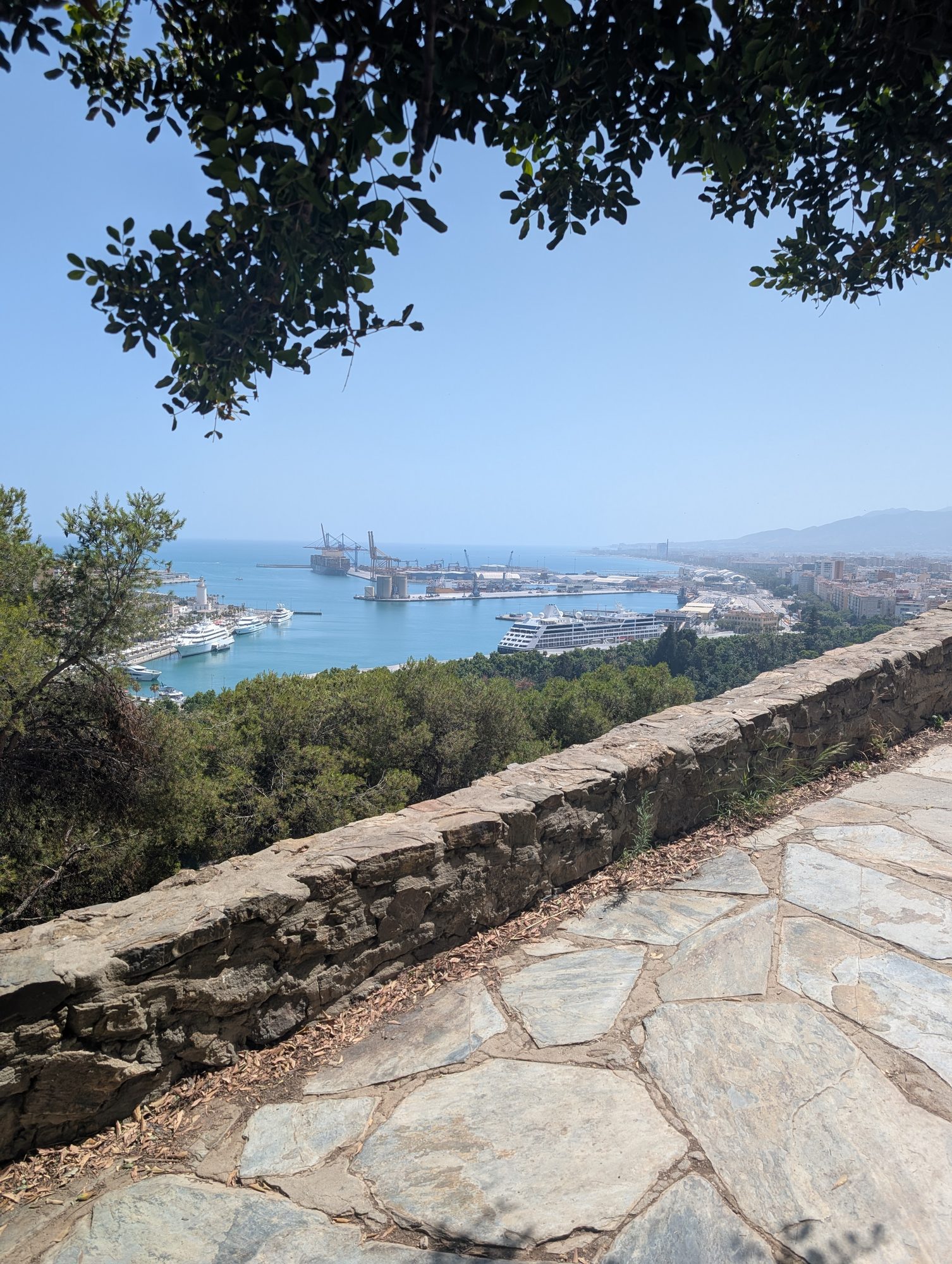 The view from the climb up to the old fort in Málaga